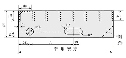 踏步板的長度指的是兩邊扁鋼處端面間的距離圖